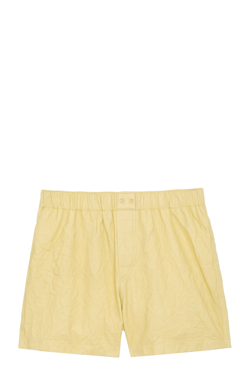 Shorts Pax Cuir Froisse Karité