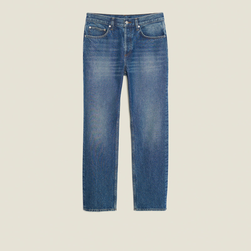 Jeans Regular Washed Azul Denim