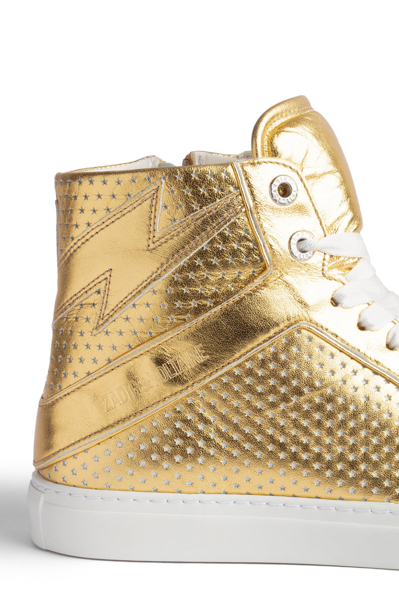 Sneakers High Flash Vintage Metal Glow