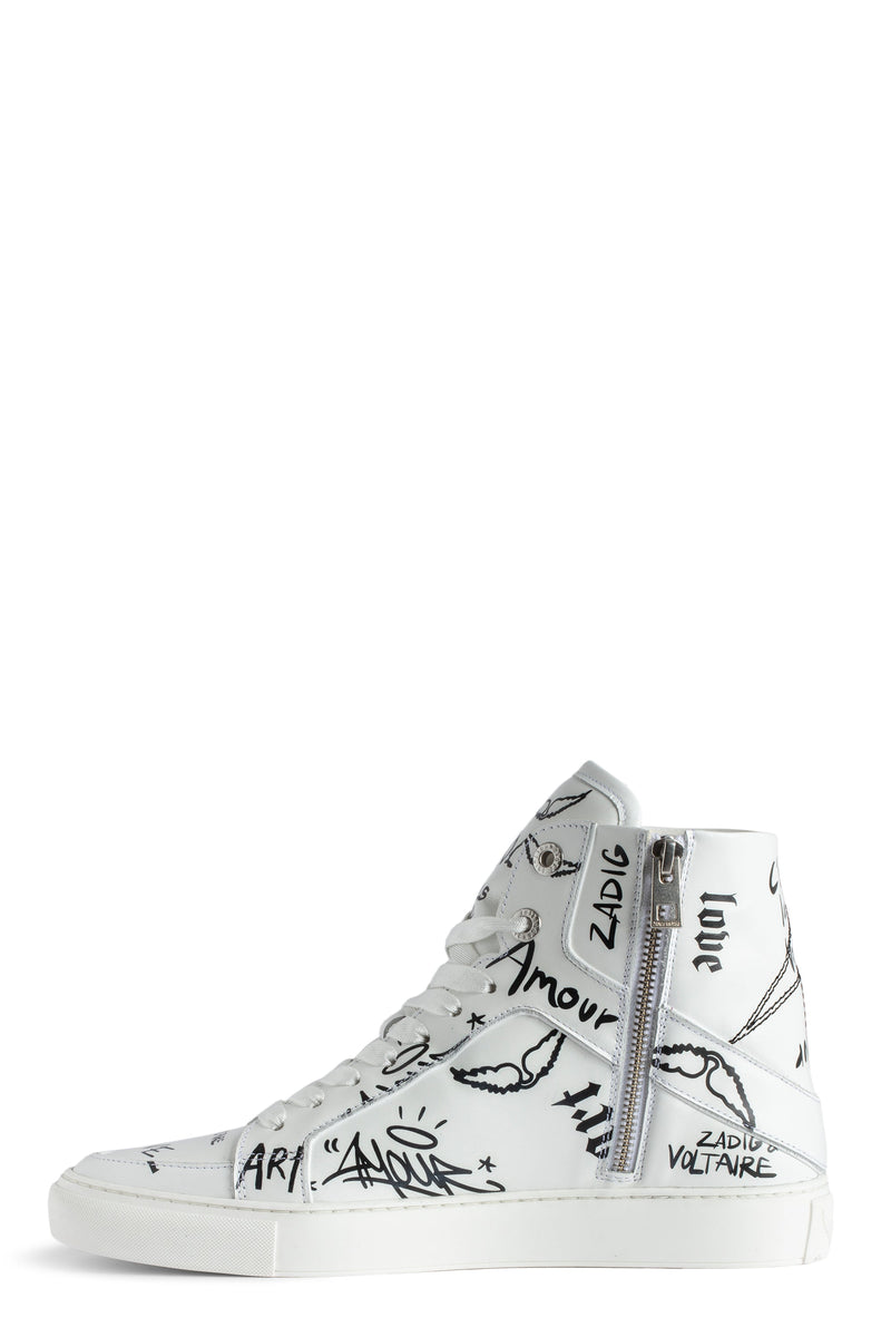 Sneakers High Flash Calfskin Blanco