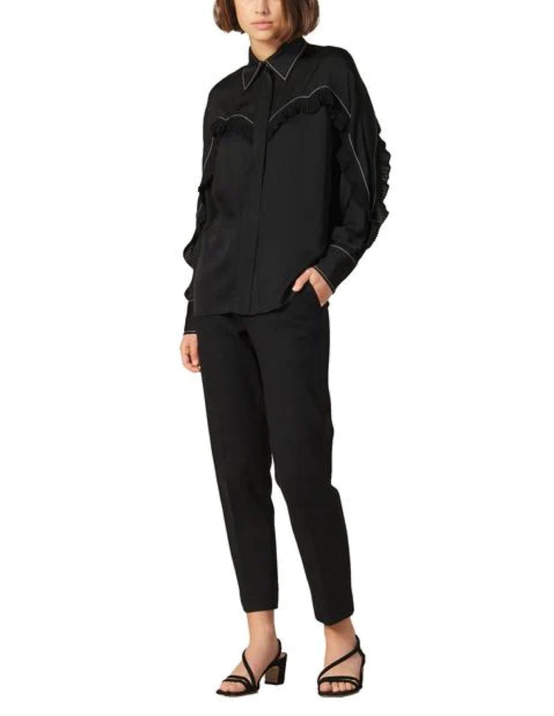 Sandro | Camisa Rafi Negro para mujer.