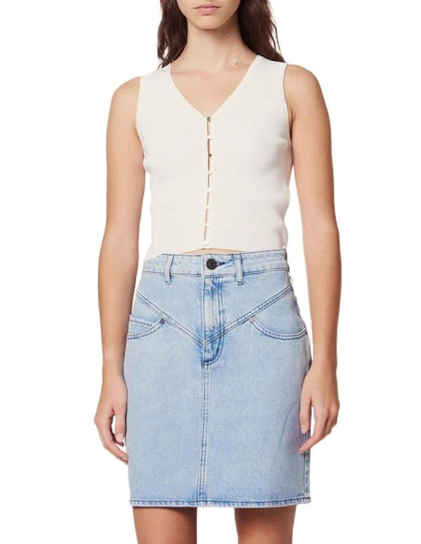 Sandro | Falda William Azul Mezclilla para mujer.