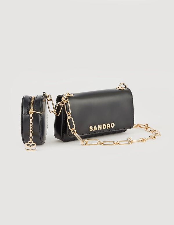 Sandro | Bolso Totemo con bandolera de cadena para mujer.