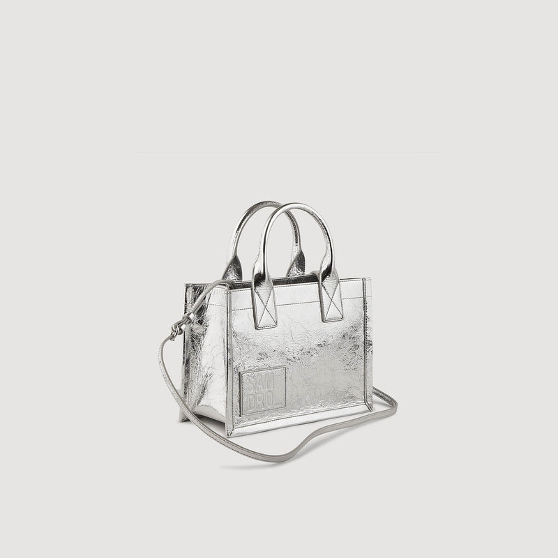 Pequeño bolso Kasbah de cuero metalizado