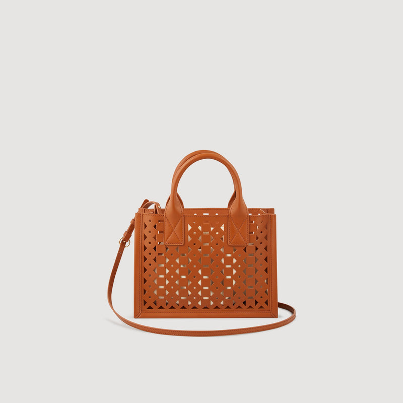 Bolso pequeño kasbah de cuero perforado
