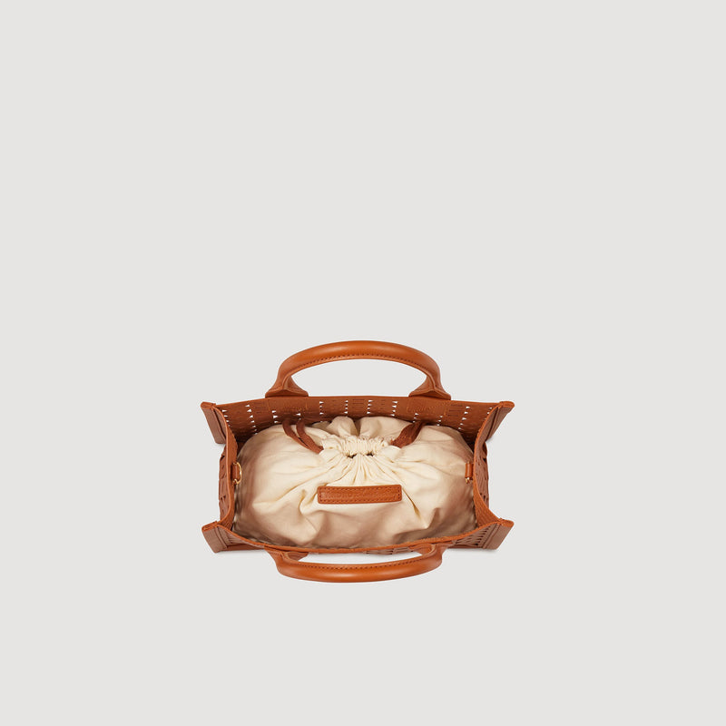 Bolso pequeño kasbah de cuero perforado