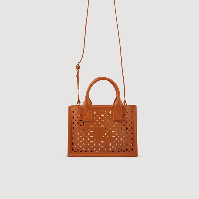 Bolso pequeño kasbah de cuero perforado