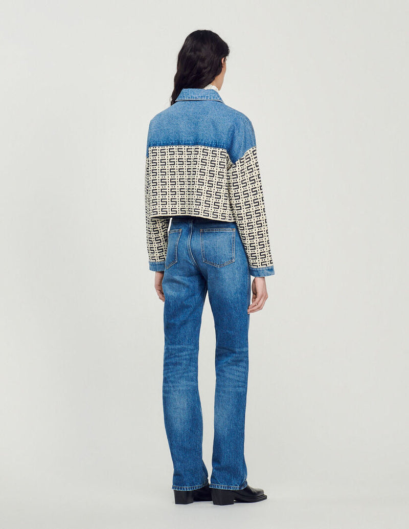 Cárdigan corto de denim
