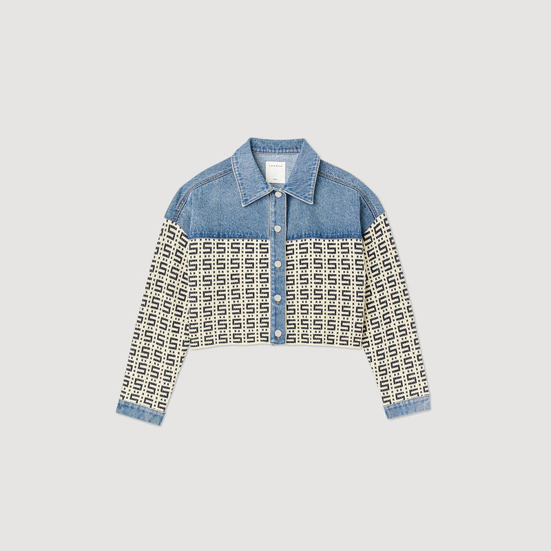 Cárdigan corto de denim