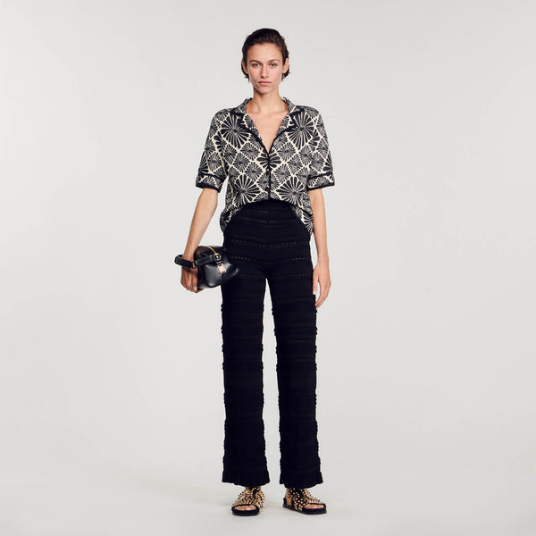 Camisa de punto de flores