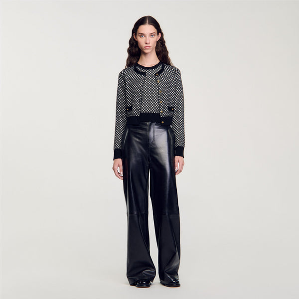 Cárdigan jacquard de cuadros