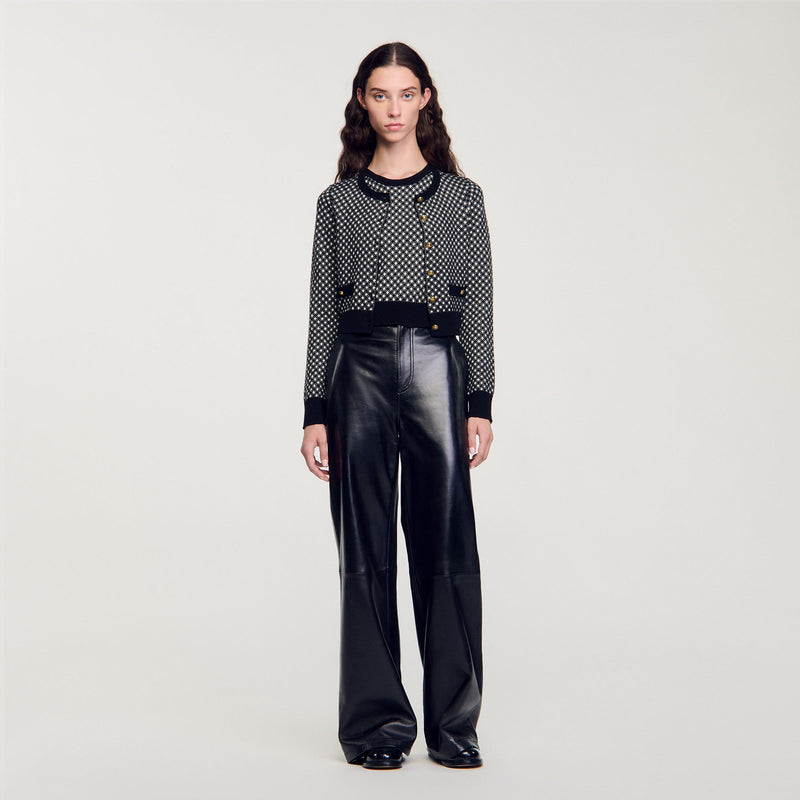 Cárdigan jacquard de cuadros