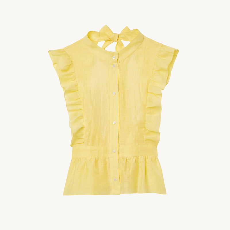Blusa avolantada, abertura en espalda