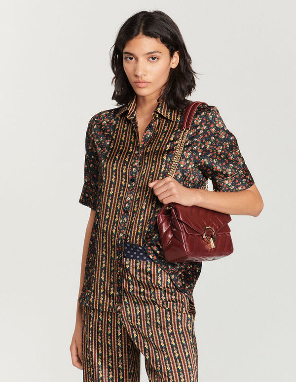 Sandro | Camisa floral de manga corta para mujer.