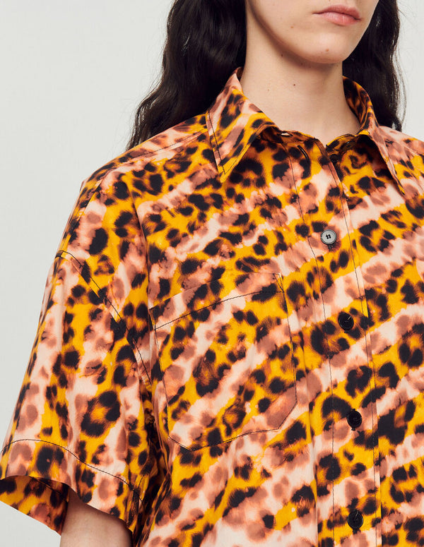 Camisa oversize de leopardo