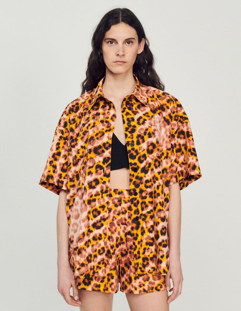 Camisa oversize de leopardo