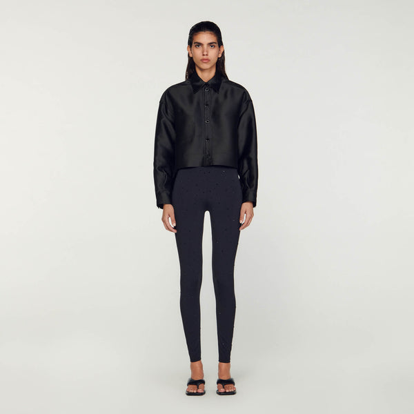 Sandro | Camisa oversize satinada para mujer.