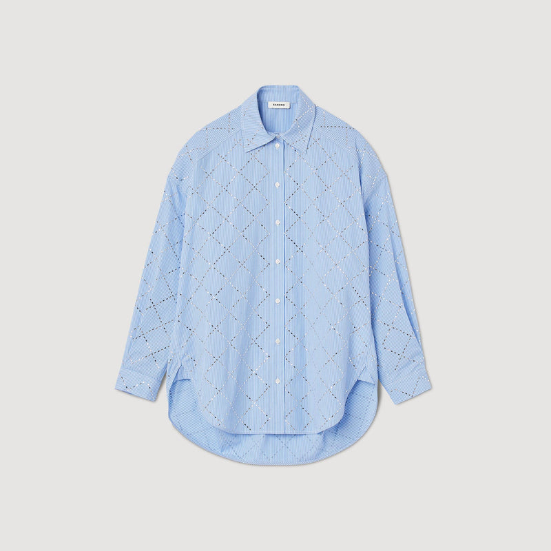 Camisa oversize con estrás