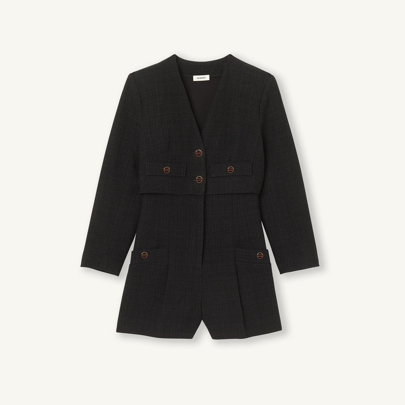 Mono corto de tweed