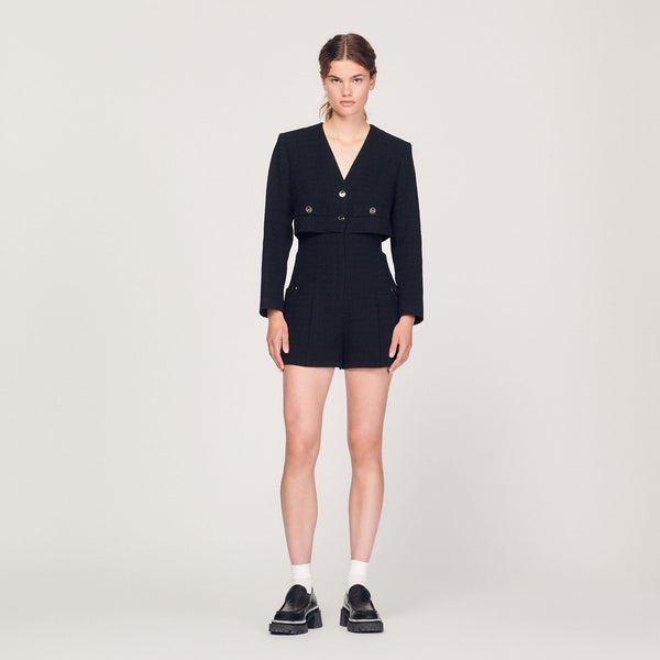 Mono corto de tweed