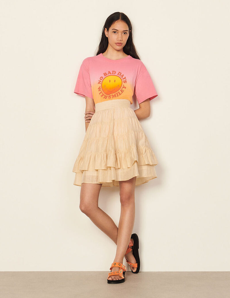 Sandro | Falda corta con volantes para mujer.