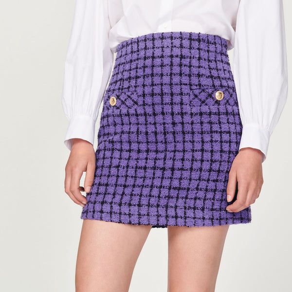 Sandro | Falda corta de tweed para mujer.