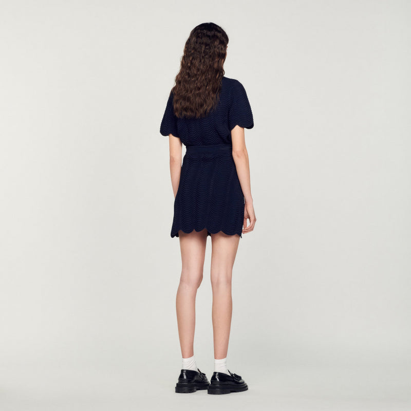 Falda corta de punto