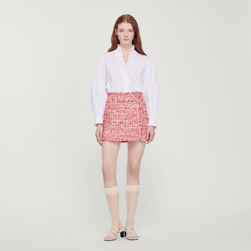 Sandro | Falda corta de tweed para mujer.