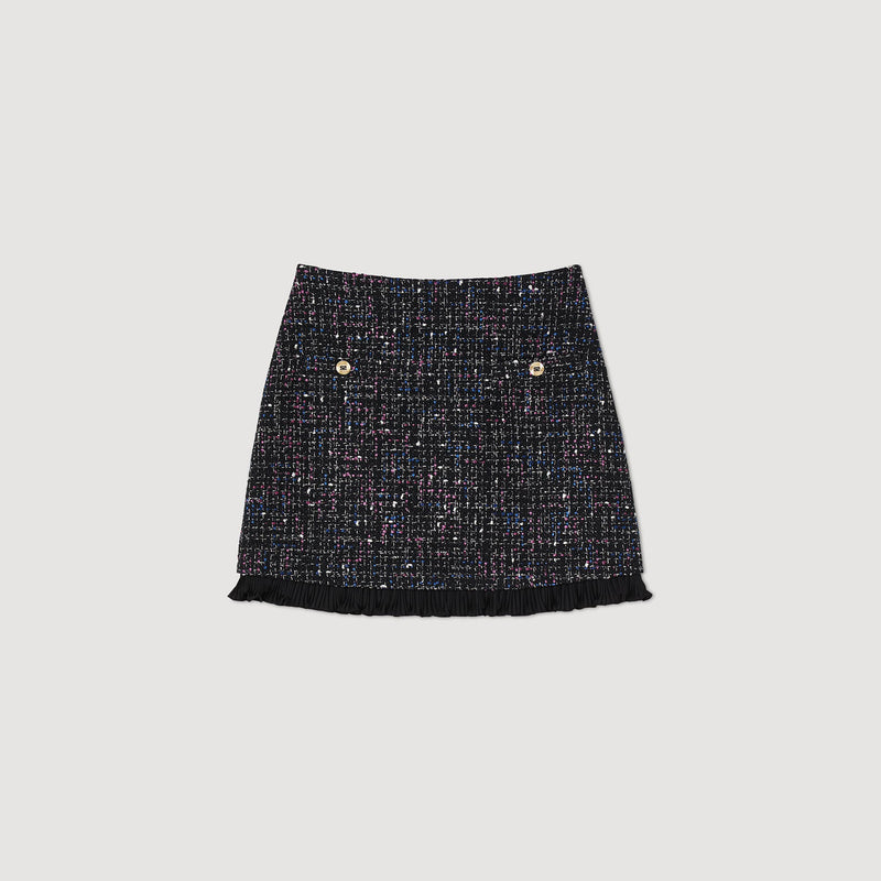 Falda corta de tweed
