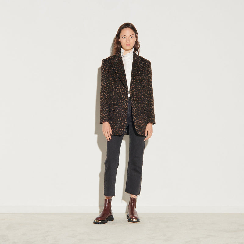 Abrigo con estampado de leopardo Lepar