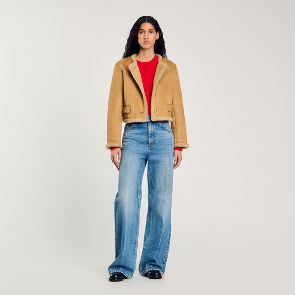 Chaqueta de pelo sintético