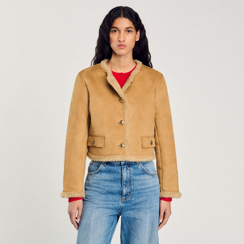 Chaqueta de pelo sintético