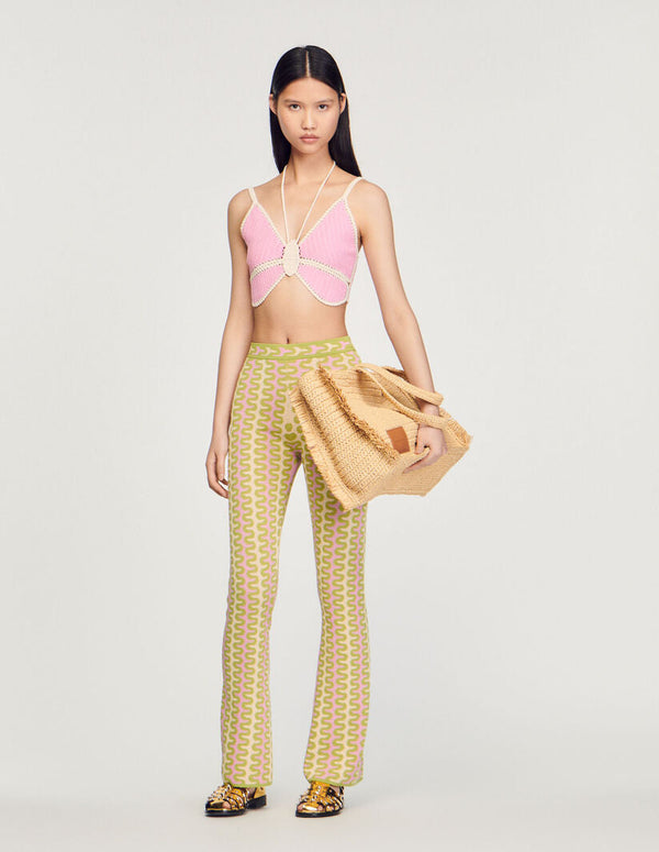 Sandro | Pantalón de punto con motivos para mujer.