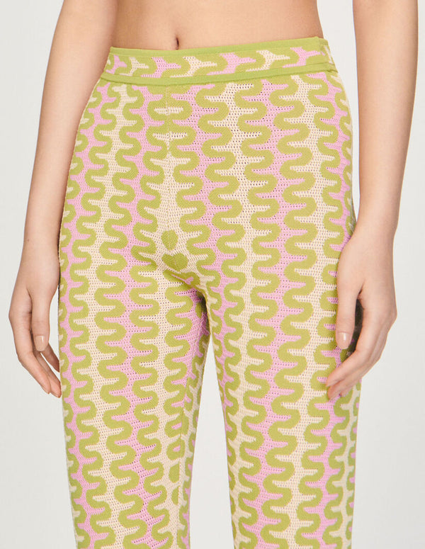 Pantalón de punto con motivos