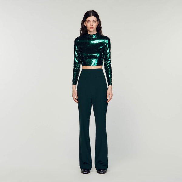 Sandro | Pantalón acampanado para mujer.