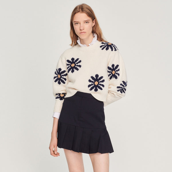 Sandro | Jersey de punto floral para mujer.