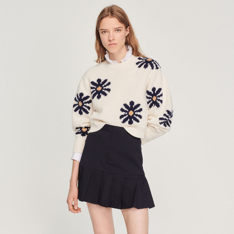 Sandro | Jersey de punto floral para mujer.