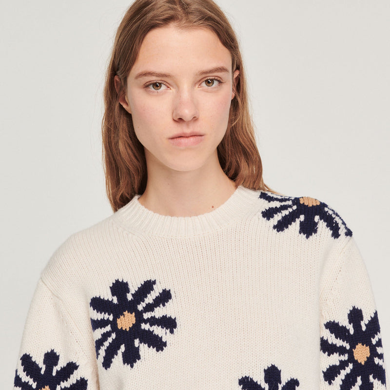 Jersey de punto floral