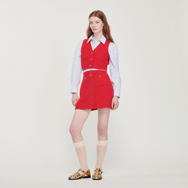 Sandro | Jersey corto de tweed para mujer.