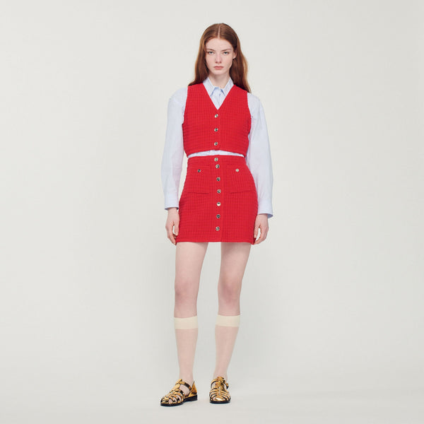 Sandro | Jersey corto de tweed para mujer.