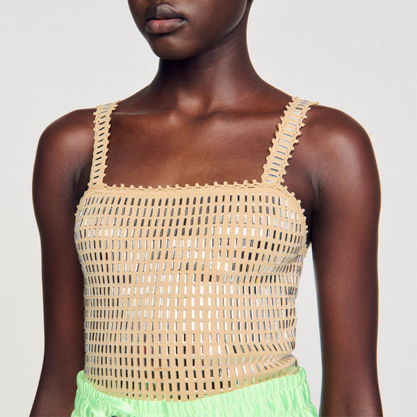 Top con strass