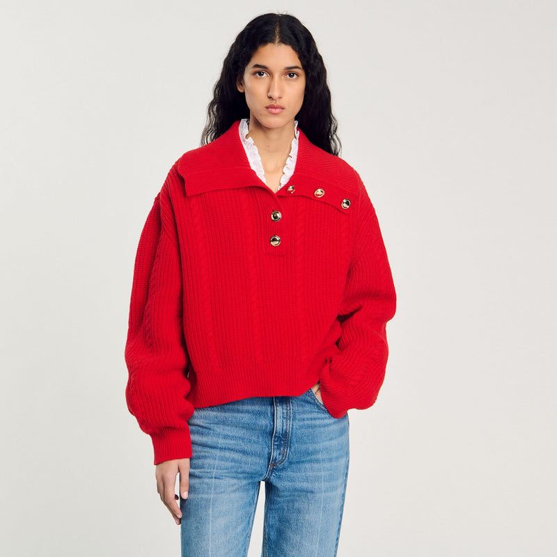 Jersey con cuello abotonado