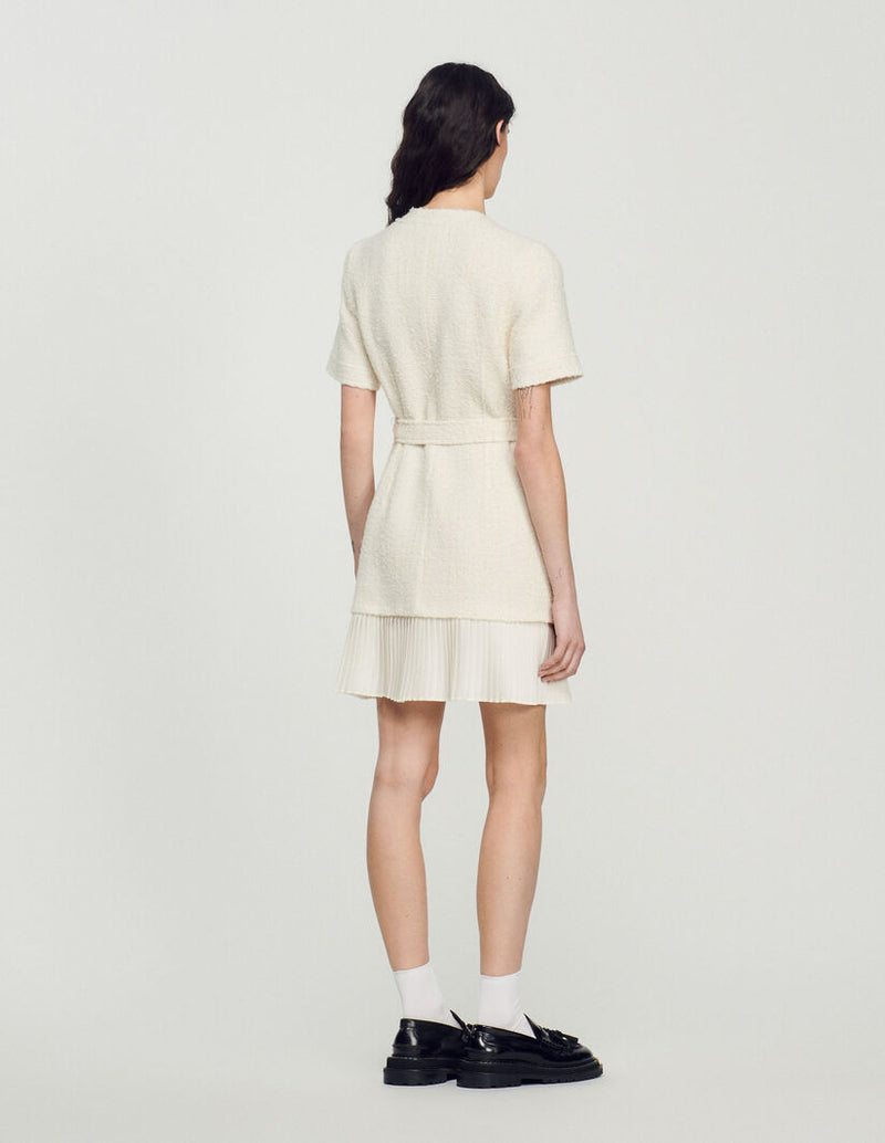 Vestido abrigo de lana efecto tweed