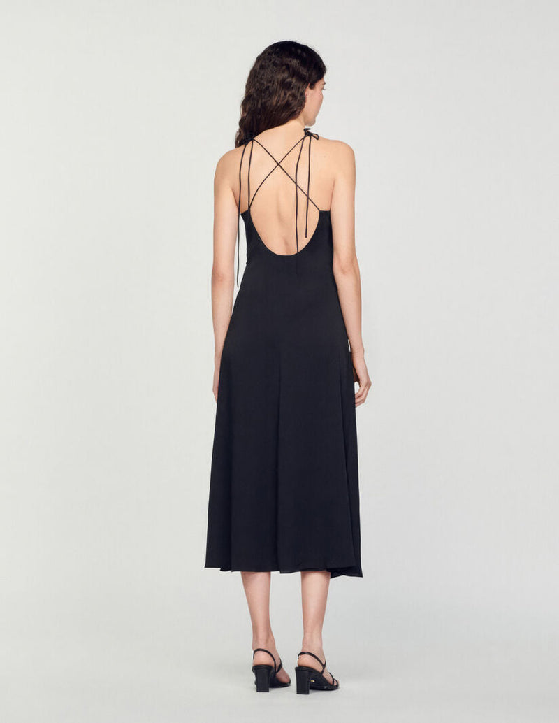 Vestido largo de tirante fino
