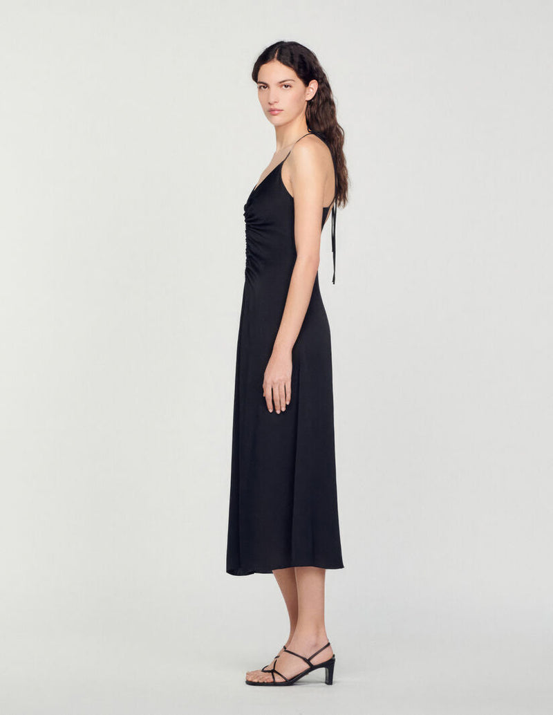 Vestido largo de tirante fino
