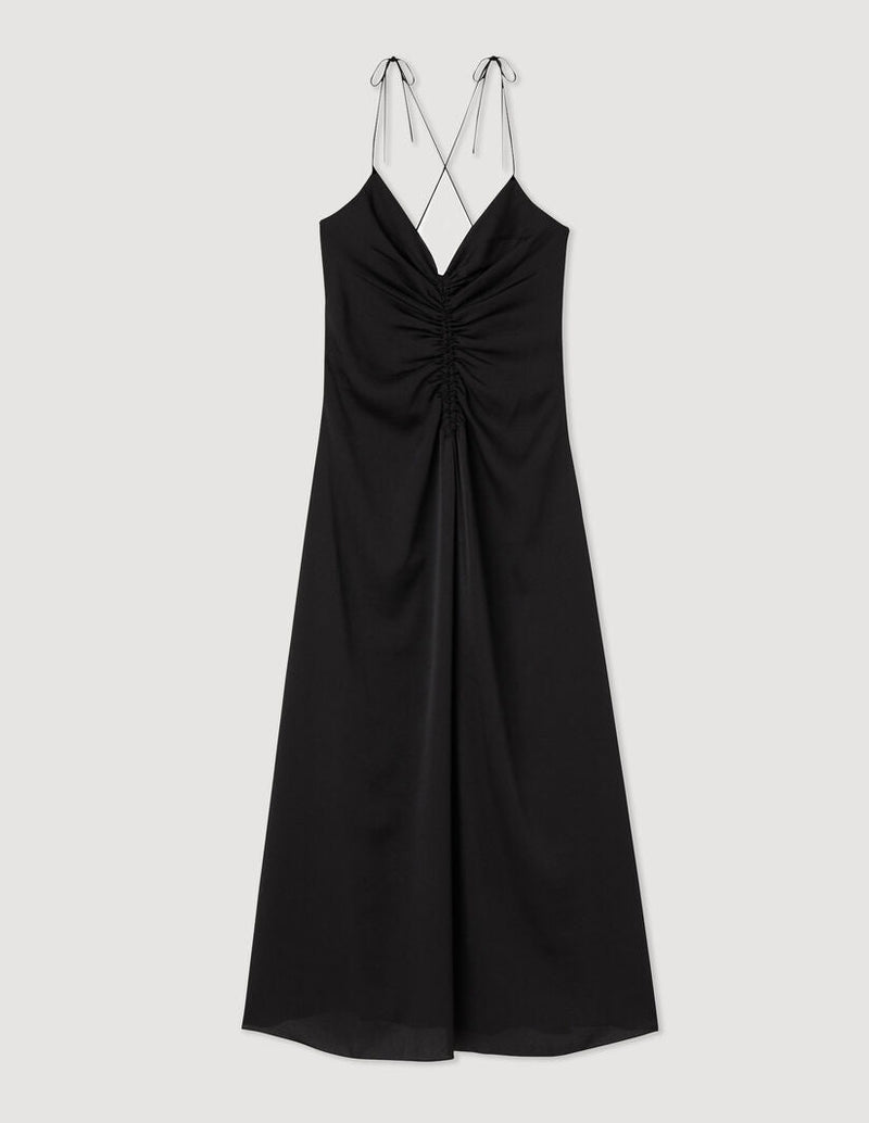 Vestido largo de tirante fino