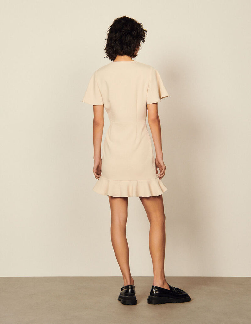 Vestido Tejido Albi Crema