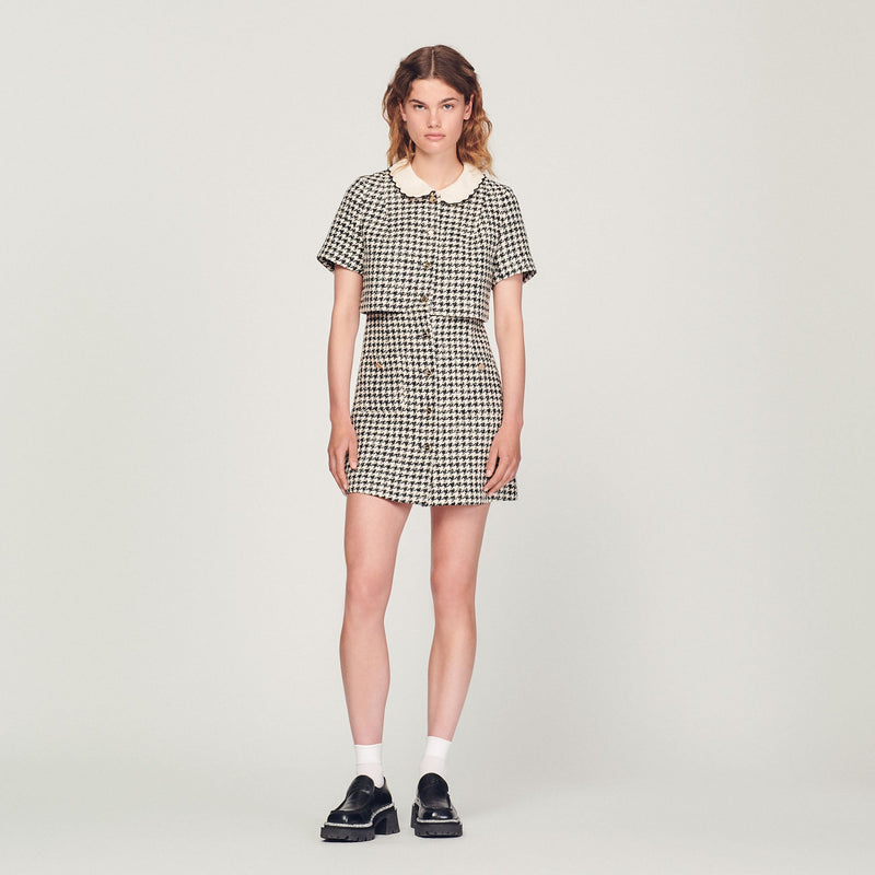 Vestido trampantojo de tweed