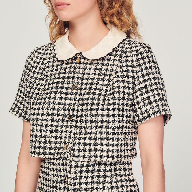 Vestido trampantojo de tweed