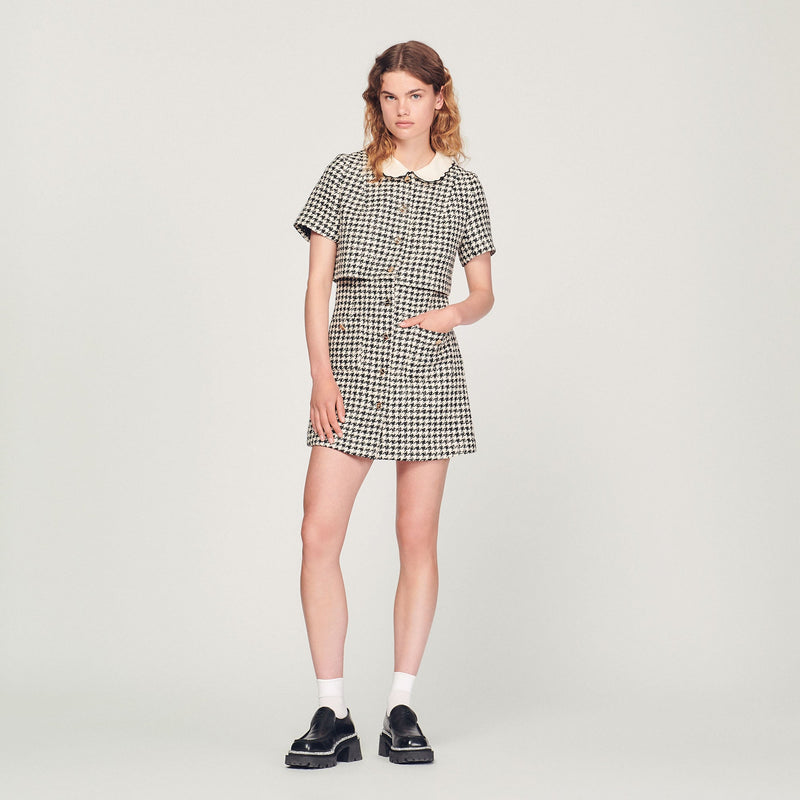 Vestido trampantojo de tweed
